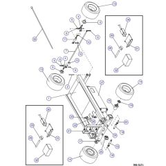 Base, Axle, Wheel (Model  6826, 6832) Assembly for Skyjack SJIII 3220 DC Scissor Lift