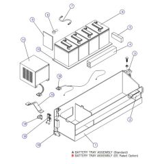 Battery Tray (3220,4620, 4626, 4830, 4832) Assembly for Skyjack SJIII 3220 DC Scissor Lift