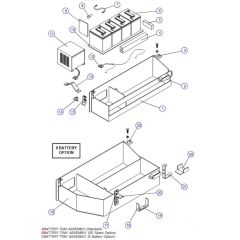 Battery Tray (6826, 6832) Assembly for Skyjack SJIII 3220 DC Scissor Lift