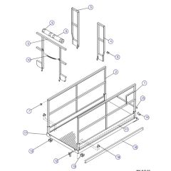 Main Platform, Hinged Railings (Model 4620) Assembly  for Skyjack SJIII 3220 DC Scissor Lift