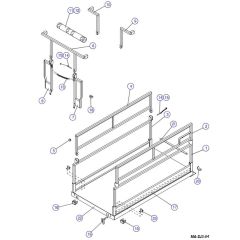Main Platform, Hinged Railings (Model 4830, 4832) Assembly  for Skyjack SJIII 3220 DC Scissor Lift