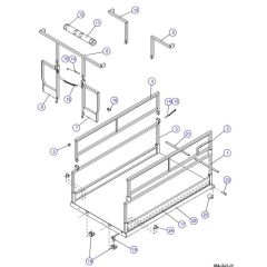Main Platform, Hinged Railings (Model 6826) Assembly  for Skyjack SJIII 3220 DC Scissor Lift