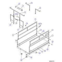 Main Platform, Hinged Railings (Model 6832) Assembly  for Skyjack SJIII 3220 DC Scissor Lift