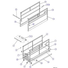 Main Platform, Railings (Model 3220) Assembly  for Skyjack SJIII 3220 DC Scissor Lift