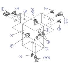 Rear Drive Manifold (3220, 4620, 4626, 4830, 4832) Assembly for Skyjack SJIII 3220 DC Scissor Lift