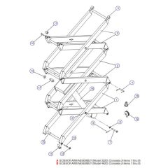 Scissor Arm (Model 3220, 4620) Assembly for Skyjack SJIII 3220 DC Scissor Lift