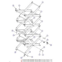 Scissor Arm (Model 4626, 6826) Assembly for Skyjack SJIII 3220 DC Scissor Lift