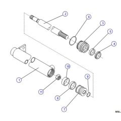 Powered Extension Platform Cylinder for Skyjack SJIII 4620 (66005 - 66429 700000 - 704418) DC Scissor Lift