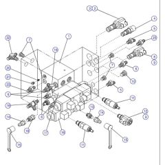 Main Manifold for Skyjack SJIII 4626 (700000 - 704418) DC Scissor Lift