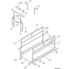 Main Platform and Railings (Hinged Railings) for Skyjack SJIII 4626 (700000 - 704418) DC Scissor Lift