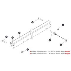 Extension Handrail Assembly for Skyjack SJIII 4740 DC Scissor Lift