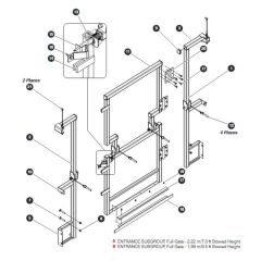 Full Gate Entrance (1.9m Stowed Height) Assembly for Skyjack SJIII 4740 DC Scissor Lift