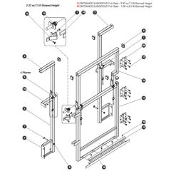 Full Gate Entrance (2.2m Stowed Height) Assembly for Skyjack SJIII 4740 DC Scissor Lift