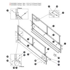 Main Railings (1.9m Stowed Height) Assembly for Skyjack SJIII 4740 DC Scissor Lift