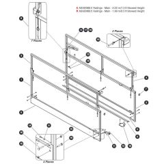 Main Railings Assembly (2.2m Stowed Height) for Skyjack SJIII 4740 DC Scissor Lift