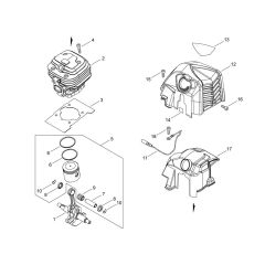 Cylinder, Piston, Crankshaft