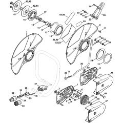 Support with Guard and Water Attachment Assembly for Stihl TS700 Disc Cutter