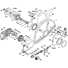 Support with Guard and Water Attachment Assembly for Stihl TS700 Disc Cutter Pre 43.2007