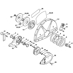 Support with Guard Assembly for Stihl TS460 Disc Cutter