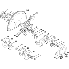 Support with Guard Assembly for Stihl TS510 TS760 Disc Cutter Pre 38.1995