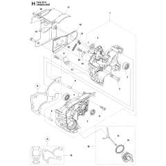 Crankcase Assembly For Husqvarna T540XPII Chainsaw