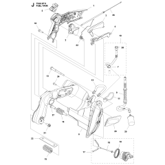 Fuel Tank Assembly For Husqvarna T540XPII Chainsaw