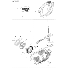 Starter Assembly For Husqvarna T540XPII Chainsaw