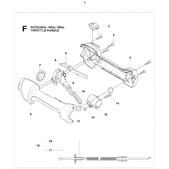 Throttle Controls Assembly for Husqvarna 327 HDA65 X-Series Hedge Trimmers