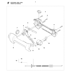 Throttle Controls Assembly for Husqvarna 327 HE4 X-Series Hedge Trimmers