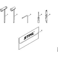 Tools & Extras Assembly for Stihl MS261 MS261C Chainsaws