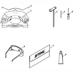 Transport Guard Assembly & Tools for Stihl FR85T Backpack Brushcutter