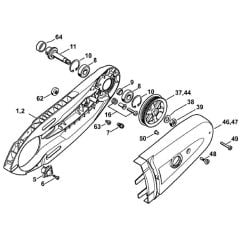 Cast Arm & Blade Pulley Assembly for Stihl TS410 & TS420 Disc Cutters