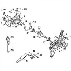 Crankcase Assembly for Stihl TS410, TS420