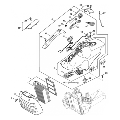 Stihl TS480i TS500i Disc Cutter Air Filter Assembly