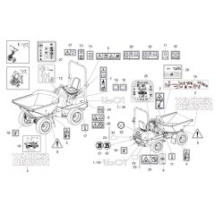 Decals for Wacker 1601 Dumper
