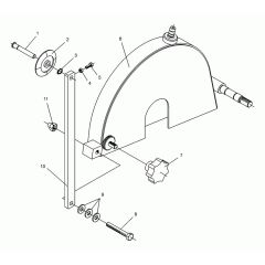 Saw Guard Assembly for Wacker BFS 80 Floor Saw