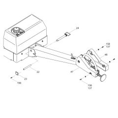 Lower Handle Assembly for Wacker RD7 Roller