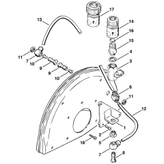 Water Attachment Assembly for Stihl TS350 Pre 38.1995 TS360 Disc Cutter