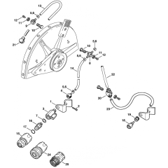 Water Attachment Assembly for Stihl TS350 TS360 Disc Cutter