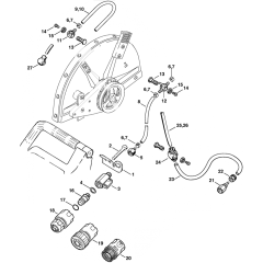 Water Attachment Assembly for Stihl TS510 TS760 Disc Cutter