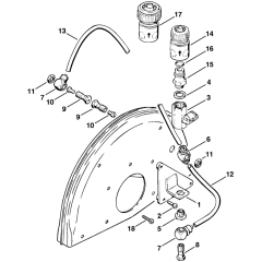Water Attachment Assembly for Stihl TS510 TS760 Disc Cutter Pre 38.1995