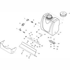 Water Bottle Assembly for Altrad Belle PCL1645 & 1650 Forward Plate