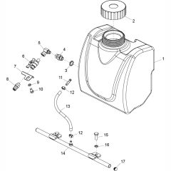Water Bottle Assembly for Altrad Belle PCX1750A Forward Plate