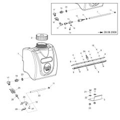 Water Bottle Kit Assembly for Altrad Belle PCX20A Forward Plate