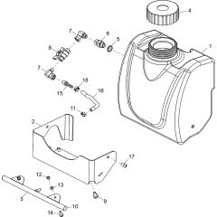 Water Tank Assembly for Altrad Belle PCX60A Forward Plate