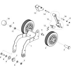 Wheel Kit for Altrad Belle PCX60A Forward Plate from SN 109001