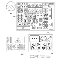 Decals for Wacker CRT 36-24 Trowel