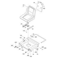 Seat Assembly for Wacker CRT 36-24 Trowel