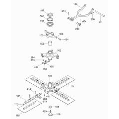 Blade Mechanism (Right) Assembly for Wacker CRT 36-24 Trowel