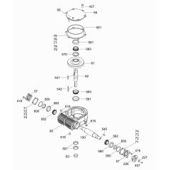 Gearbox (Right) Assembly for Wacker CRT 36-24 Trowel